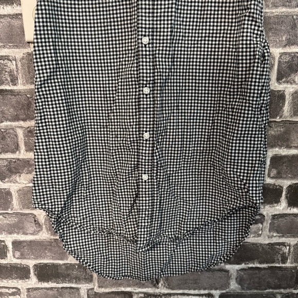 Onia Kaylee black white Gingham Shirt Dress swimsuit Cover-up - Picture 6 of 11